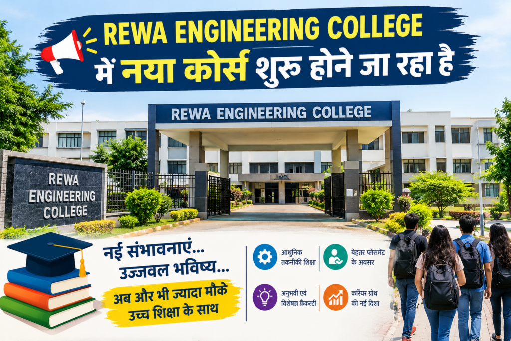 REWA NEWS: रीवा इंजीनियरिंग कॉलेज में शुरु होंगे यह 14 नए कोर्स, छात्रों को मिलेगा लाभ…